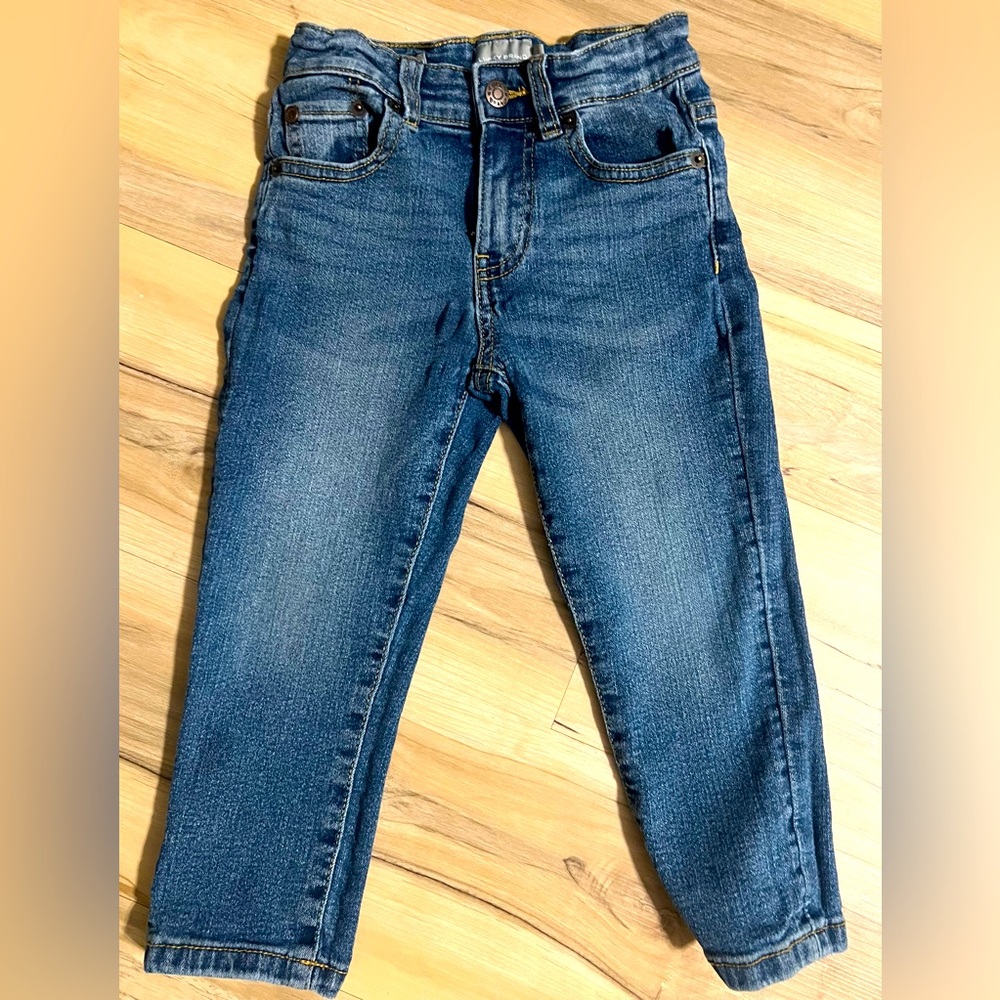 Boys 3T Lucky Jeans Classic Straight Stretch Adjustable Waist Snap Closure
